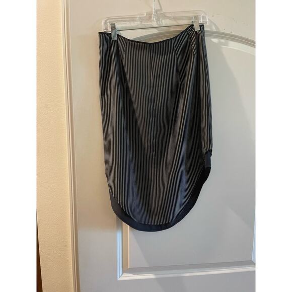 Rag & Bone Skirt 100%silk white black pin stripe size 8 - Picture 1 of 4